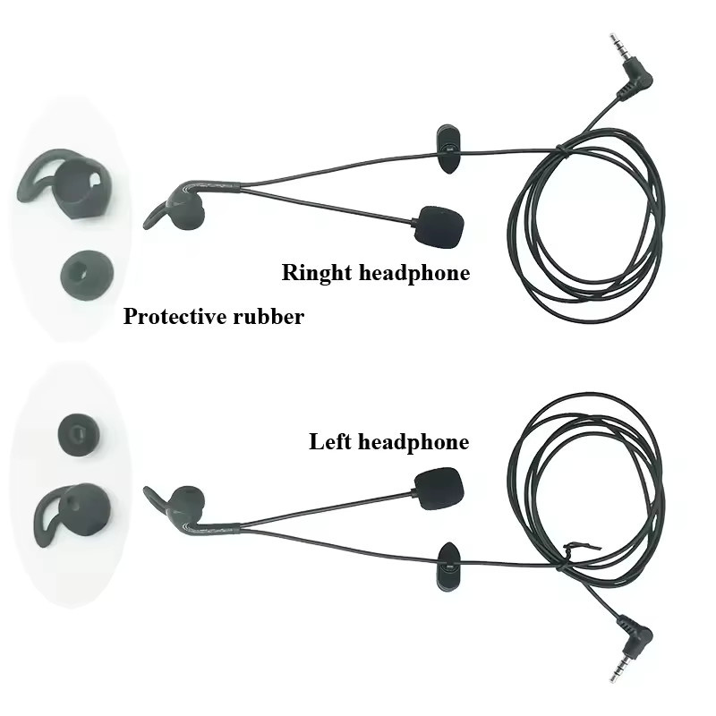 EJEAS Intercom Headset Vollduplex In-Ear-Kopfhörer mit 3,5 mm Klinke für V6C V4C FBIM in Schwarz - Bild 2