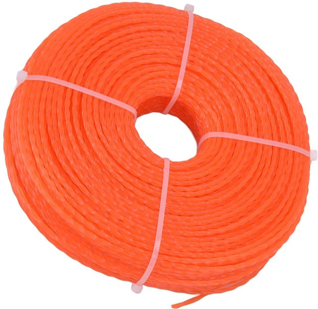 mfySpace Nylon-Trimmerschnur in Orange, 2,7 mm Durchmesser, 100 m Länge, gedrehter Trimmerfaden für Hochleistungs-Rasenmäherschneider - Bild 1