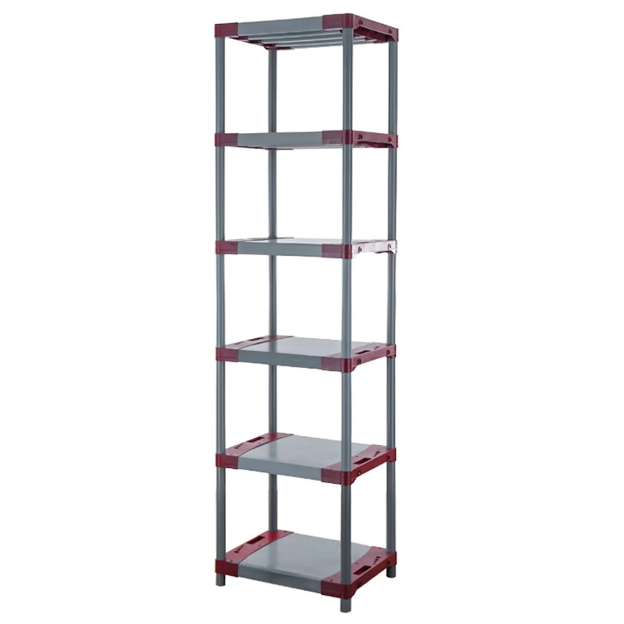 PROREGAL Kunststoffregal Big Grey Bear Extra-Tall in Grau/Rot, H x B x T: 220 x 60 x 46 cm - Bild 2