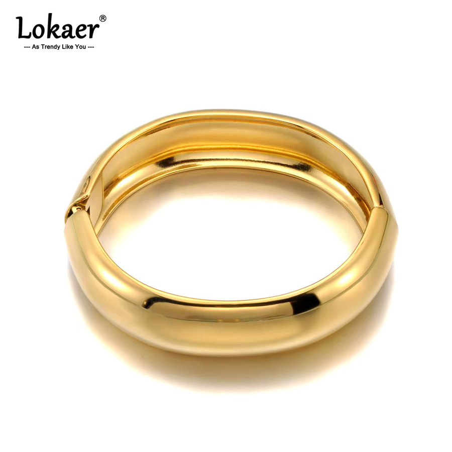 Lokaer Armband, Edelstahl, poliert, strukturiert, wasserdicht - Bild 2