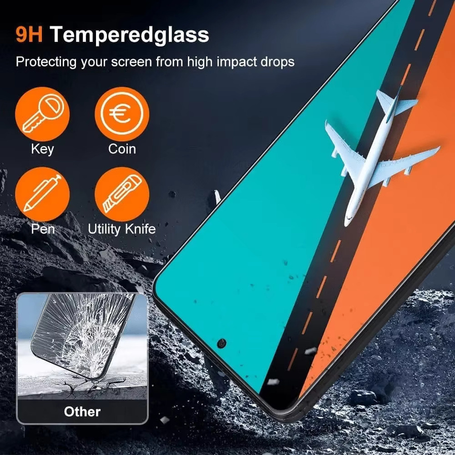 4er-Pack Ultraklare Displayschutzfolie aus gehärtetem Glas für Samsung Galaxy A07 A15 A25 A36 A55 A56 A16 A26 A35 A41 A53 A73 in Transparent - Bild 3