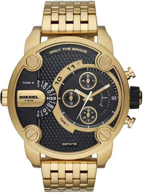 Diesel Chronograph, Quarz, Edelstahl, 61 mm, Schwarz/Gold, Herren - Bild 1