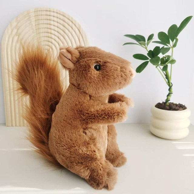Eichhörnchen-Plüschtier, Stofftierpuppe, 20cm, ab 14 Jahren - Bild 1