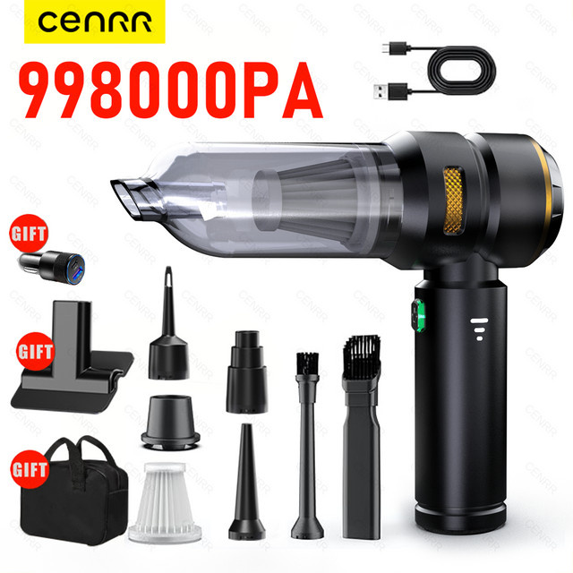 CENRR Handheld Wireless Autostaubsauger in Schwarz mit 998000 PA Saugkraft - Bild 1