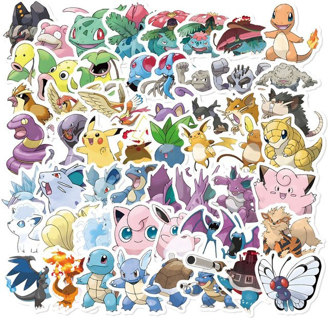 Bandai Pokémon-Aufkleber, 200 Stück - Bild 1