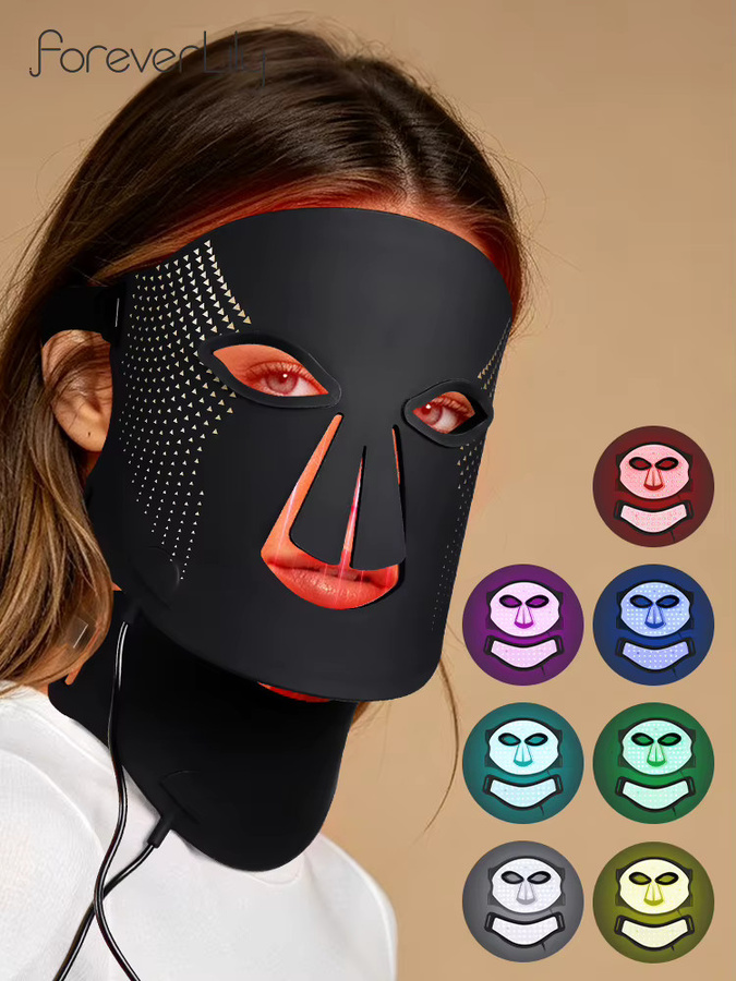 foreverlily LED-Gesichtsmaske mit Nackenbereich, 105 LEDs, Unisex - Bild 7