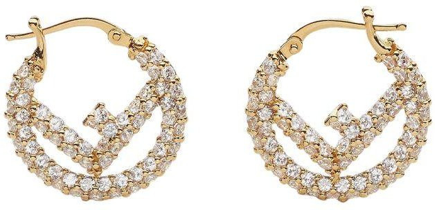 Fendi Ohrringe, Gold, Zirkonia, Damen - Bild 1