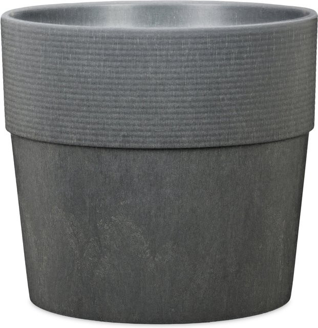 SCHEURICH Pflanzgefäß Groove Plus aus Kunststoff in Carbon, B/T/H: 39,0 x 39,0 x 35,2 cm - Bild 1