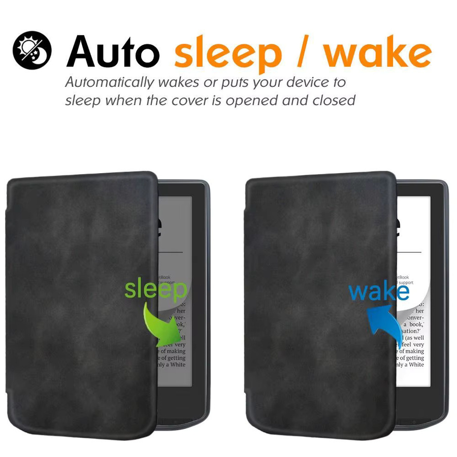 Pocketbook Verse und Verse Pro E-Reader Case Filio Ultra Slim Cover in Schwarz mit Auto Wake/Sleep Funktion und weicher TPU-Schutzhülle - Bild 1