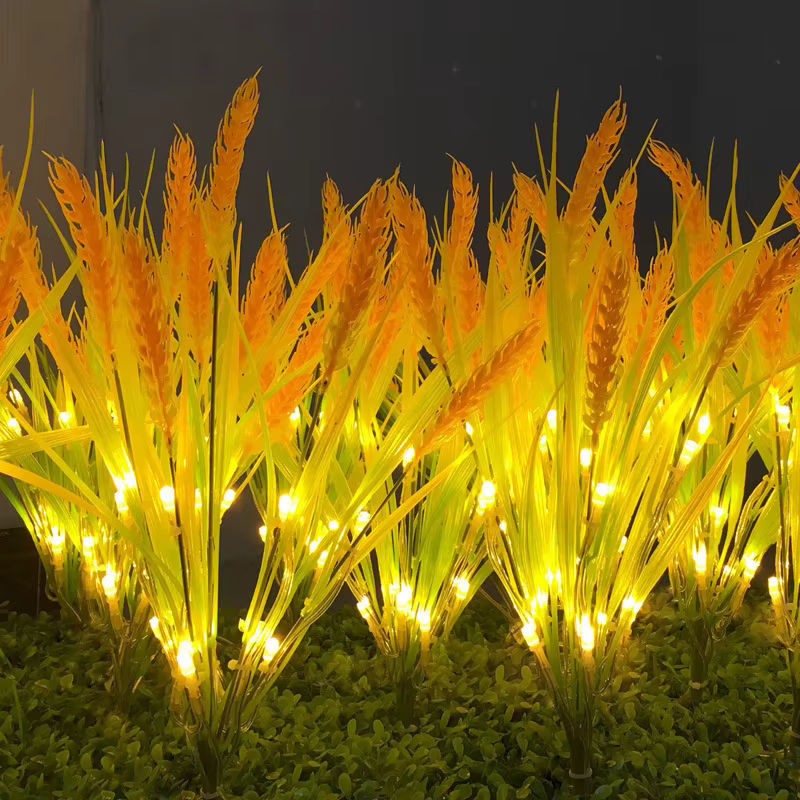2er-Set Solar LED Weizenohr Lampen wetterfest für die Garten- und Hofdekoration - Bild 2