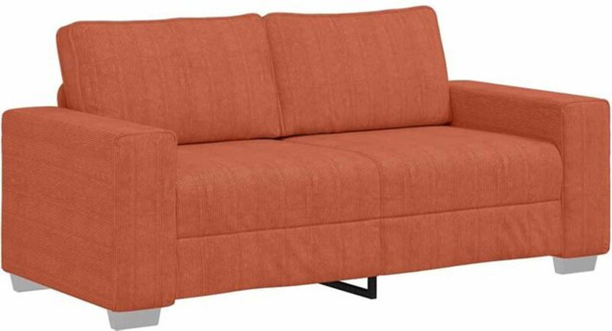 vidaxl 2-Sitzer-Sofa in Rot-Orange aus Cordstoff, Modernes Design - Bild 1