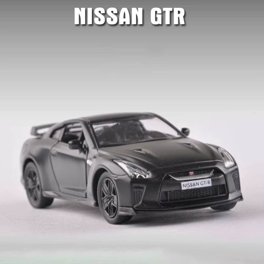 MAKEDA Nissan GTR Modellauto, Metall, 1:36, Schwarz - Bild 3