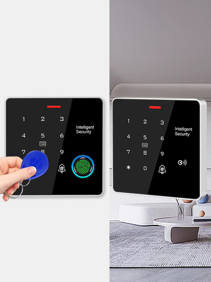 Asia-Teco TF886 Fingerabdruck-Tastatur und RFID-Kartenleser für 12 V elektrische Zugangskontrollsysteme in Schwarz aus Zinkmetall - Bild 7