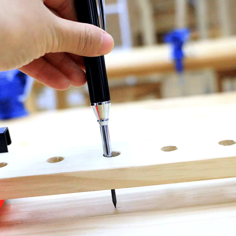 Kissbuty Zimmermannsbleistift mit Nachfüllminen für Holz und Metall in Blau - Bild 3