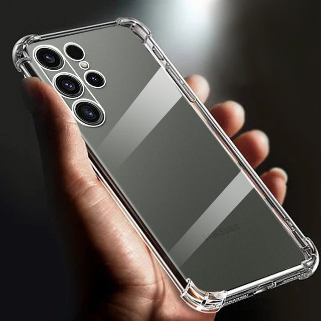 Stoßfeste transparente TPU-Handyhülle mit Airbag-Schutz für Samsung Galaxy S24 Ultra und S23 - Bild 1