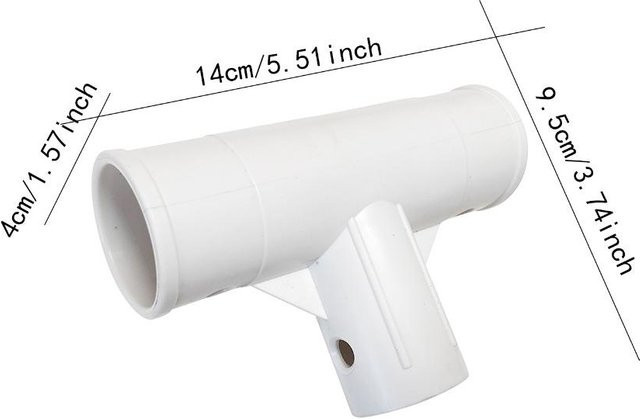Intex T-Stück Schlauchverbinder als rostbeständiger Poolschlauchadapter für die Pumpe 28273 in Weiß - Bild 1