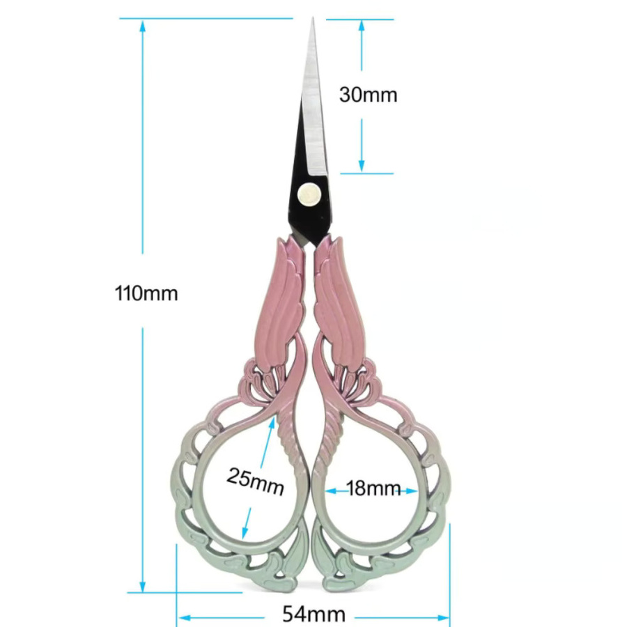 Multifunktionale Vintage-Schere in Orchideenform aus Metall, Farbe: Pink - Bild 2