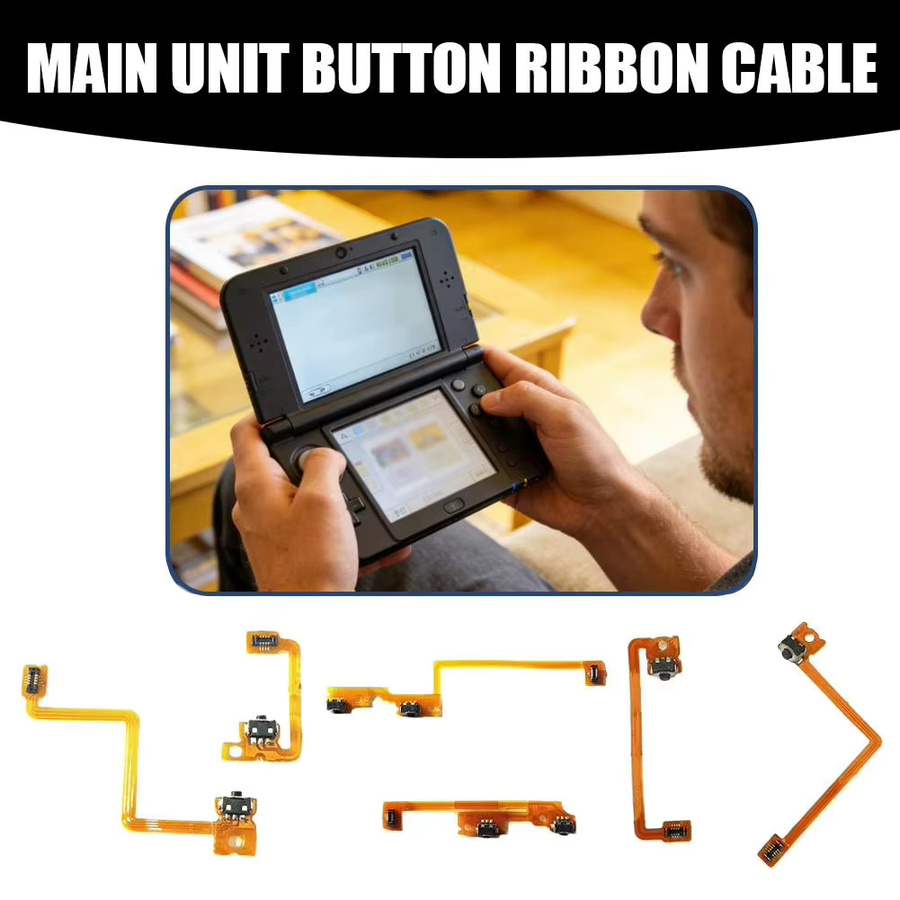 Nintendo Schultertasten Set mit Flexkabel für 3DS, 3DS XL, NEW 3DS und NEW 3DS XL LL in Orange - Bild 4