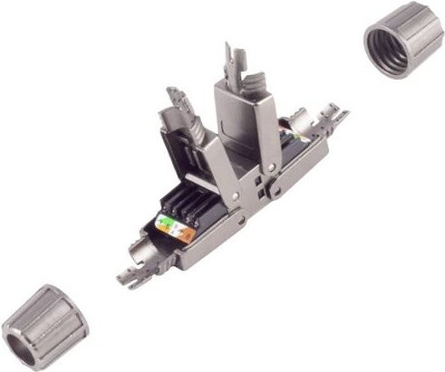 BKL Electronic LSA Verbinder Cat. 6A STP Schwarz werkzeuglos Quick-System - Bild 1