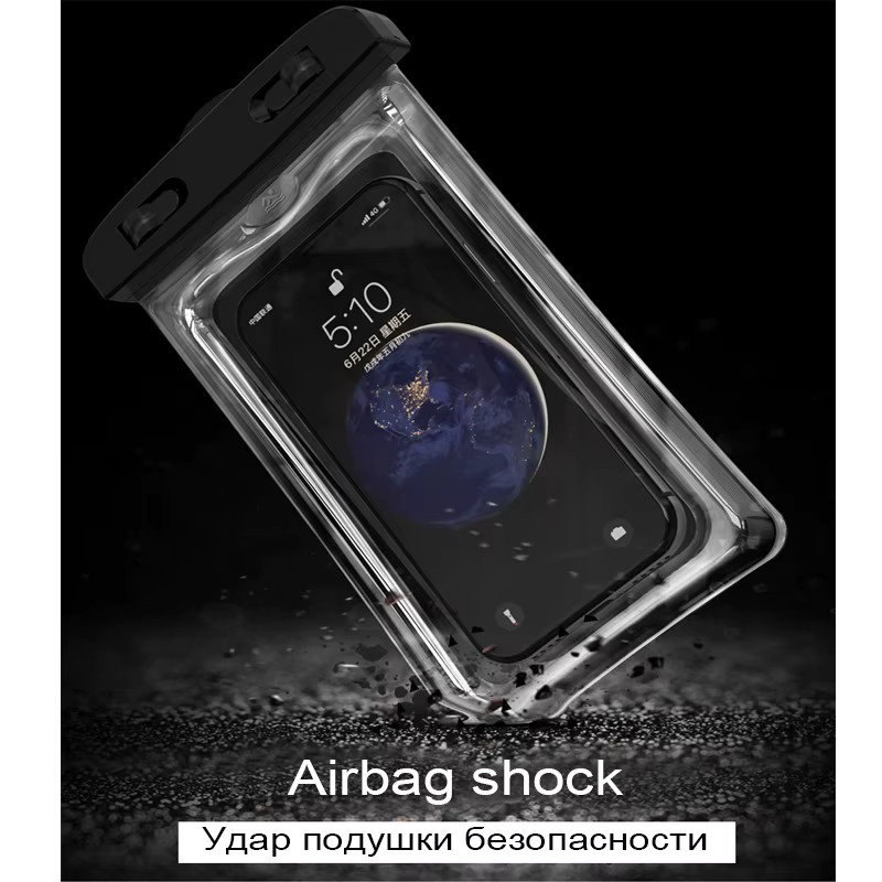 BRYNTHORX Wasserdichte Airbag-Schwimmtasche in Schwarz als universelle Handyhülle für iPhone, Xiaomi, Huawei und Realme - Bild 5