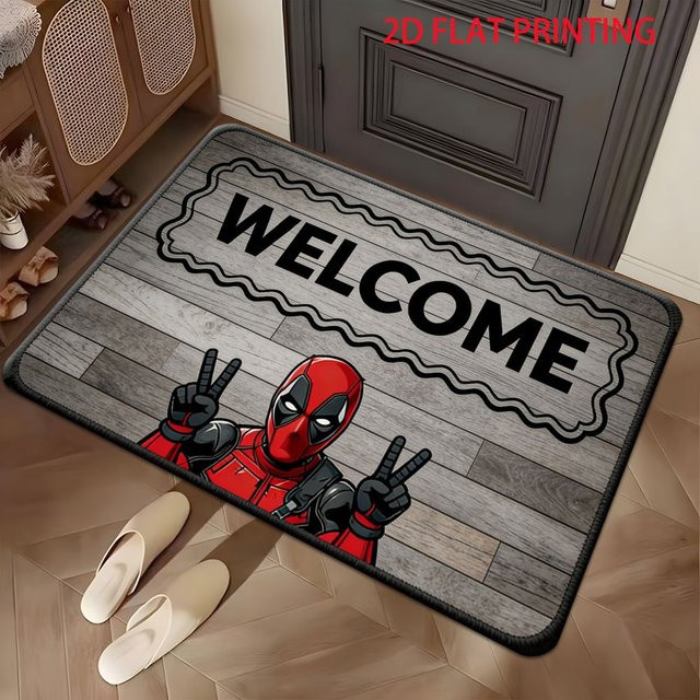 Beast Kingdom Marvel Deadpool Fußmatte aus Polyester, Mehrfarbig, B/T: 60 x 60 cm - Bild 1