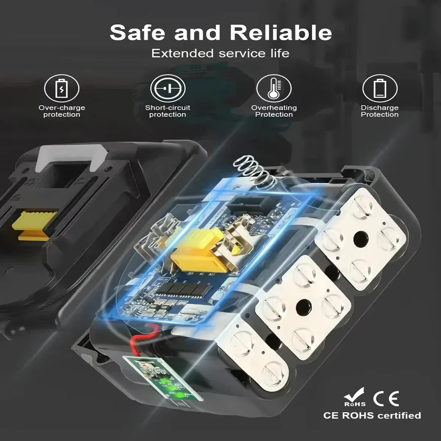 Makita Ersatz Lithium-Ionen-Akku 18V 5Ah in Schwarz für DHR183 und weitere Modelle - Bild 3
