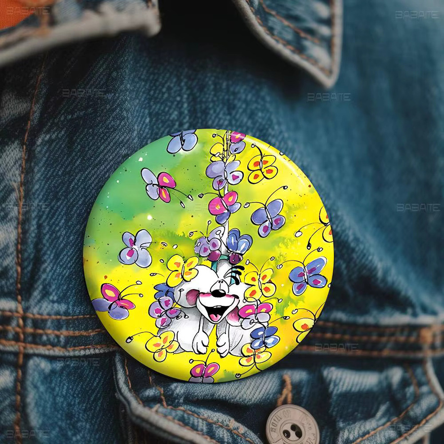Diddl Anstecknadeln aus Metall in Multicolor, runde Abzeichen als Schmuck und Geschenk für dich - Bild 2