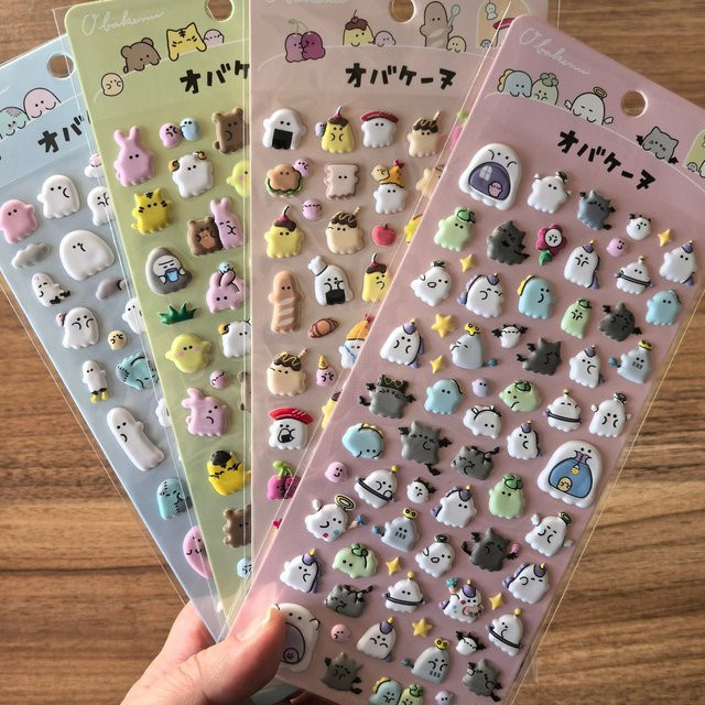 Obakeinu süße Mini-Aufkleber von AnimeWorlds Store, 4 Blatt bunte Cartoon-Figuren-Dekoration für Planer und Kunstprojekte - Bild 1