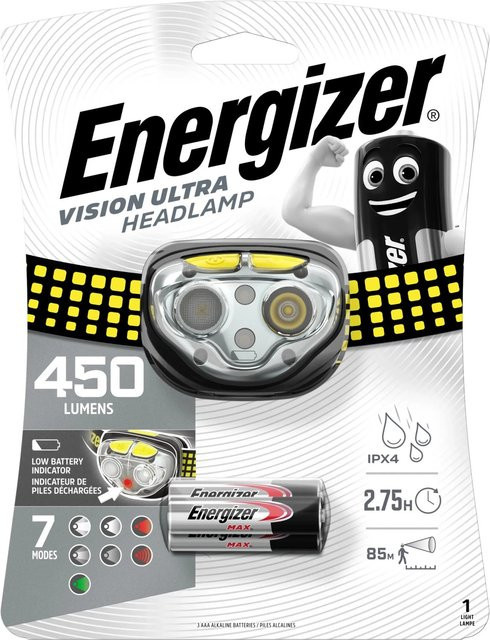 Energizer Vision Ultra LED Stirnlampe in Schwarz mit 450 Lumen - Bild 2