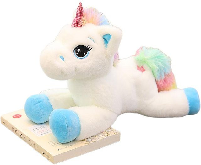 Yiran toy Liegendes Einhorn, Plüschtier, Weiß, ab 14 Jahren - Bild 1