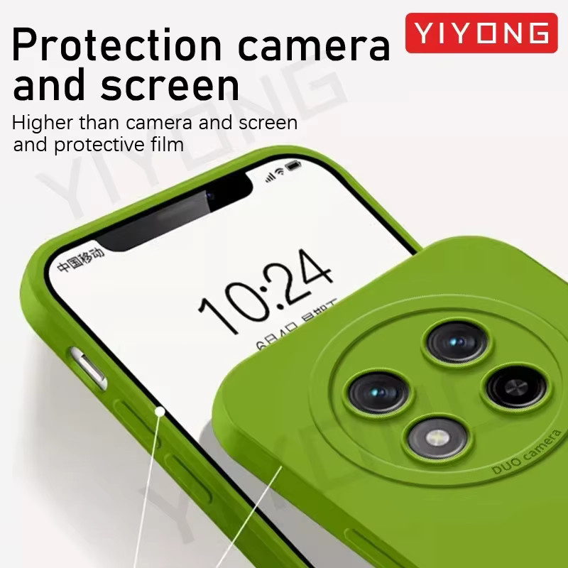 YIYONG Flüssigkeit Silikon Soft Cover für Honor X9c, Honor X9d 5G, Magie 7 und Magie 8 Lite in Schwarz oder Grün - Bild 3