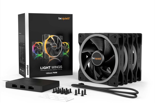 be quiet! Light Wings PWM Gehäuselüfter Triple Pack, Schwarz, Multicolour, 120 mm - Bild 2