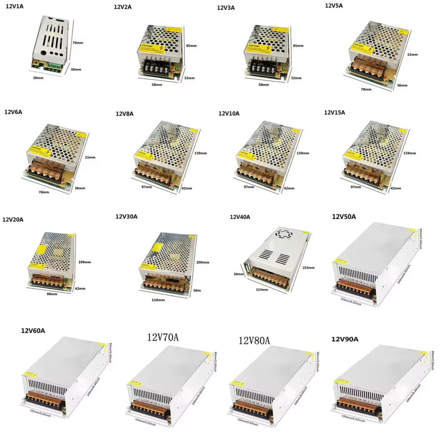Vusum LED-Netzteil 12V Schaltnetzteil Beleuchtungsadapter in Silber - Bild 2