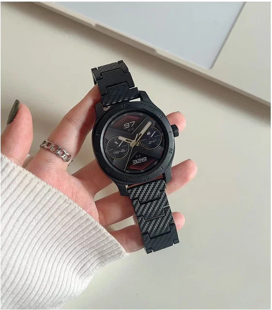 Uhrenarmband Kohlefaser, Schwarz, Unisex - Bild 1
