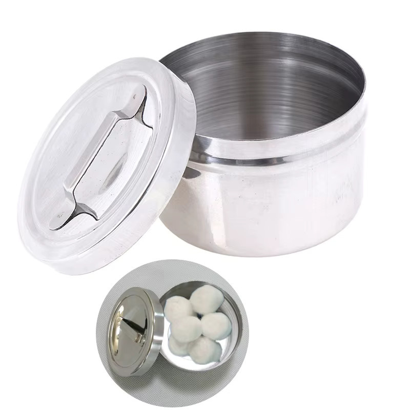 Hoeaden Medizinischer Alkoholbehälter aus 304 Edelstahl mit Baumwollfilter und Deckel, Silber - Bild 2