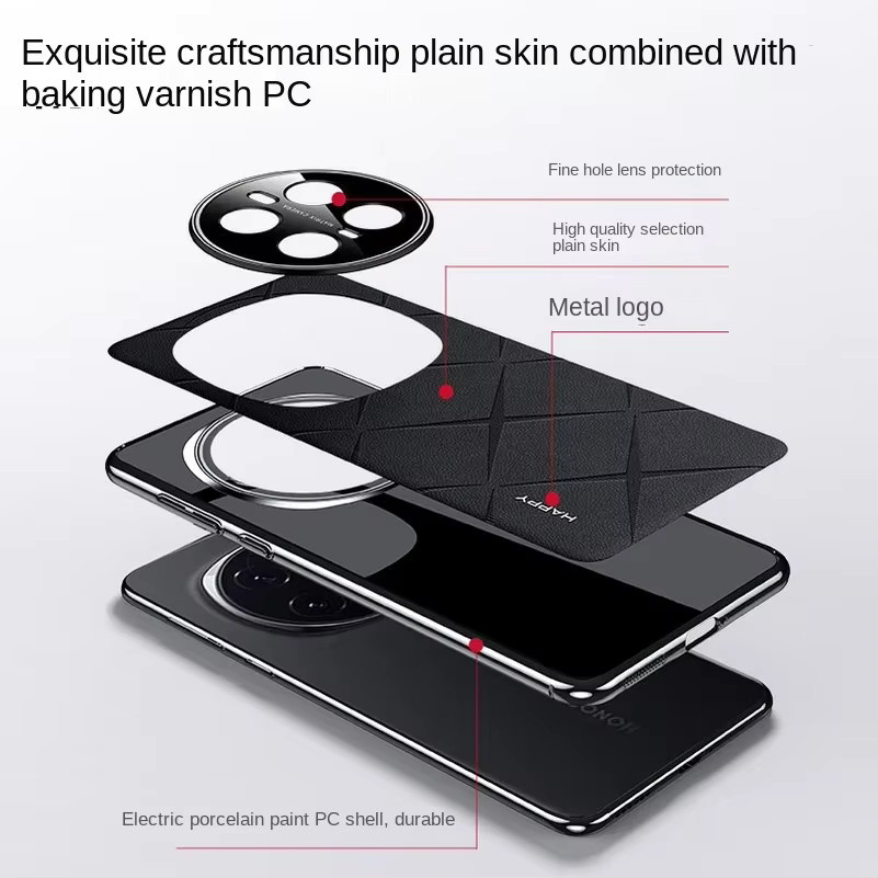 Luxuriöse PU-Leder Schutzhülle mit Gittermuster für Honor Magic 7 Pro, 6 Pro, RSR, X60 Pro und X9C in Grün - Bild 3