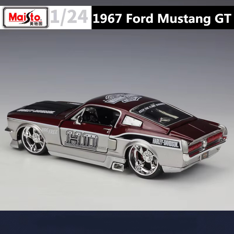 Maisto Harley Mustang GT, Sportwagen Modell, 1:24, Metall, Grau - Bild 3