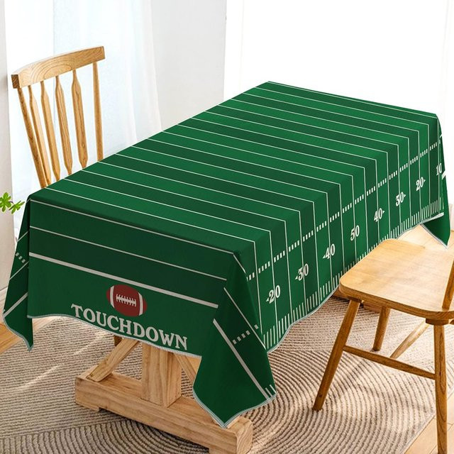 JMG Household Supplies Tischdecke Amerikanisches Football-Feld, Grün, B/T: 140 x 90 cm, Waschbar - Bild 1