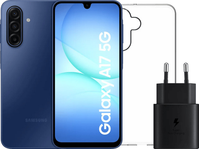 Samsung Galaxy A17 5G Smartphone 128GB Blau mit Zubehörset - Bild 1