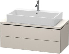 Duravit Waschtischunterschrank Compact L-Cube in Tau Matt mit 2 Schubladen, Wandmontage, Breite: 102 cm, Tiefe: 47,7 cm, Höhe: 40 cm - Bild 1