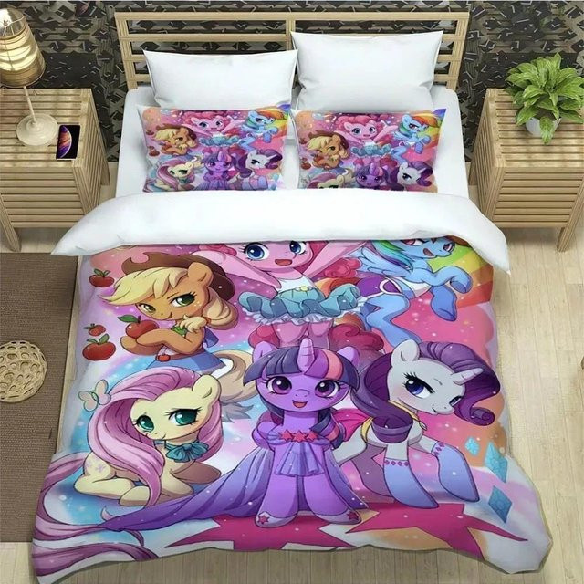 My Little Pony Bettwäscheset aus Mikrofaser mit Motiv, mehrfarbig, B/H: 135 x 200 cm - Bild 1
