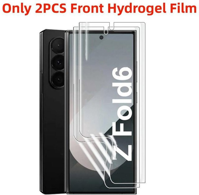 9in1 Hydrogel-Schutzfolien Set für Samsung Galaxy Z Fold 7, Z Fold 6, Z Fold 5, Z Fold 4, Z Fold 3 und Z Fold 2, transparent, Schutz für Vorderseite, Rückseite und Innenbildschirm - Bild 1