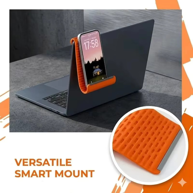 Multifunktionaler faltbarer Desktop-Halter für Telefon, Tablet und Laptop in Orange - Bild 4