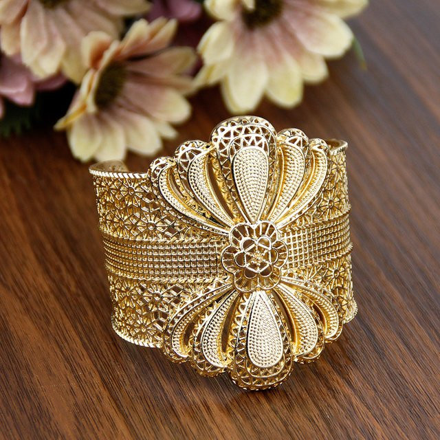 Sun spicems Armreif Manschette, Gold, Damen, Vintage - Bild 1