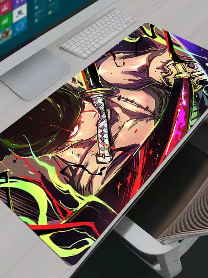 Bandai One Piece Zoro Mauspad Multicolor Rutschfeste Tastaturmatte für Gamer - Bild 2