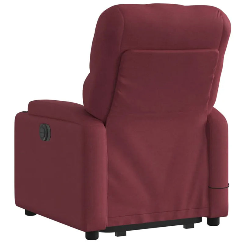 vidaxl Aufstehhilfe Massagesessel für Senioren, verstellbar, Rot, Stoffbezogen - Bild 5