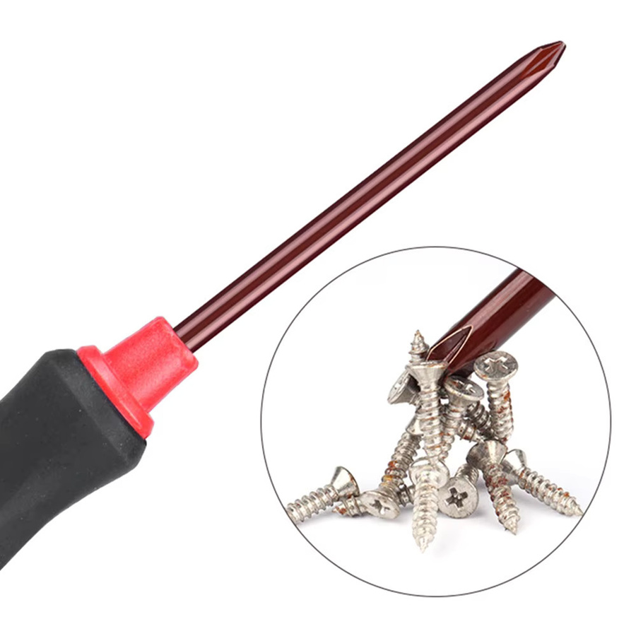 WOZOBUY 8/12-teiliges magnetisches Präzisions-Schraubendreher-Set mit Kreuzschlitz und Flachkopf und rutschfestem Griff - Bild 5