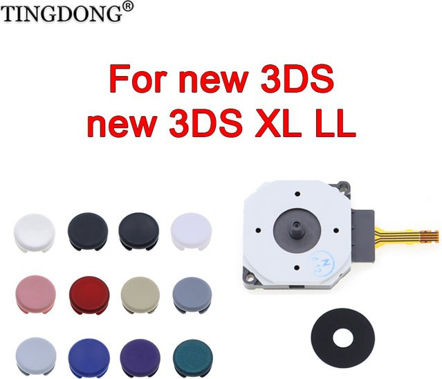Nintendo Ersatz-Thumbstick-Joystick mit Kappe und PAD-Reparaturteil für New 3DS/3DS XL LL in Weiß - Bild 1