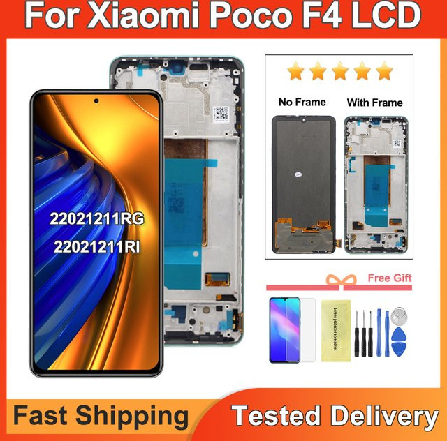 Xiaomi Poco F4 LCD Display Touchscreen Digitizer Montage Ersatzteil in Schwarz für 6,67 Zoll Modelle 22021211RG/22021211RI - Bild 1