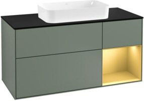 V&B Waschtischunterschrank Finion mit Wandbeleuchtung, Breite: 120 cm, Tiefe: 50,1 cm, Höhe: 50,1 cm, lackiert - Bild 1